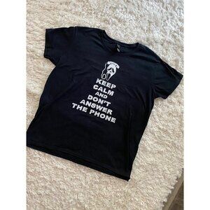 SCREAM Halloween Shirt that says KEEP CALM AND DONT ANSWER THE PHONE
